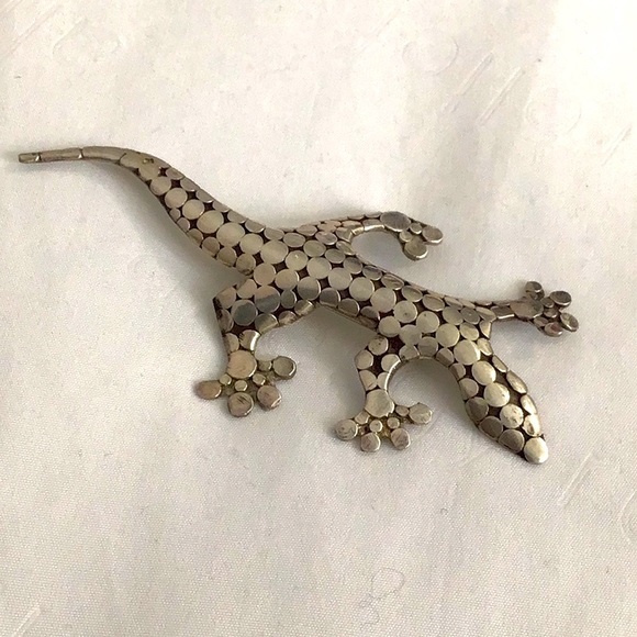 Sterling Silver Lizard Brooch. - Picture 13 of 13